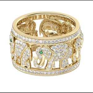 Gold elephant ring